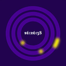 HTML5 SVG圆环数字时钟特效