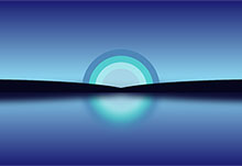 纯css3彩虹水面倒影背景特效