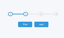 JS蓝色的进度条步骤实例代码