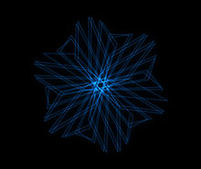 Canvas蓝色线条六角形动画特效