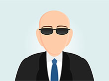 纯CSS3卡通光头佬商务人物特效