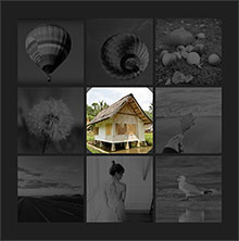 CSS3九宫格图片悬停遮罩层特效