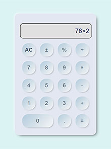JS制作按键逼真的计算器代码