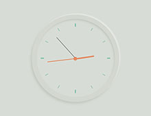 JS+CSS3圆形时钟走动特效