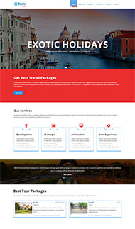 宽屏旅游套餐定制网站模板