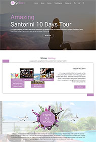 精美全球旅游攻略网站模板