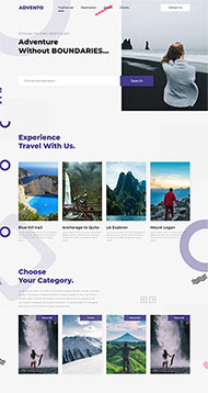 HTML旅行摄影单页视差模板